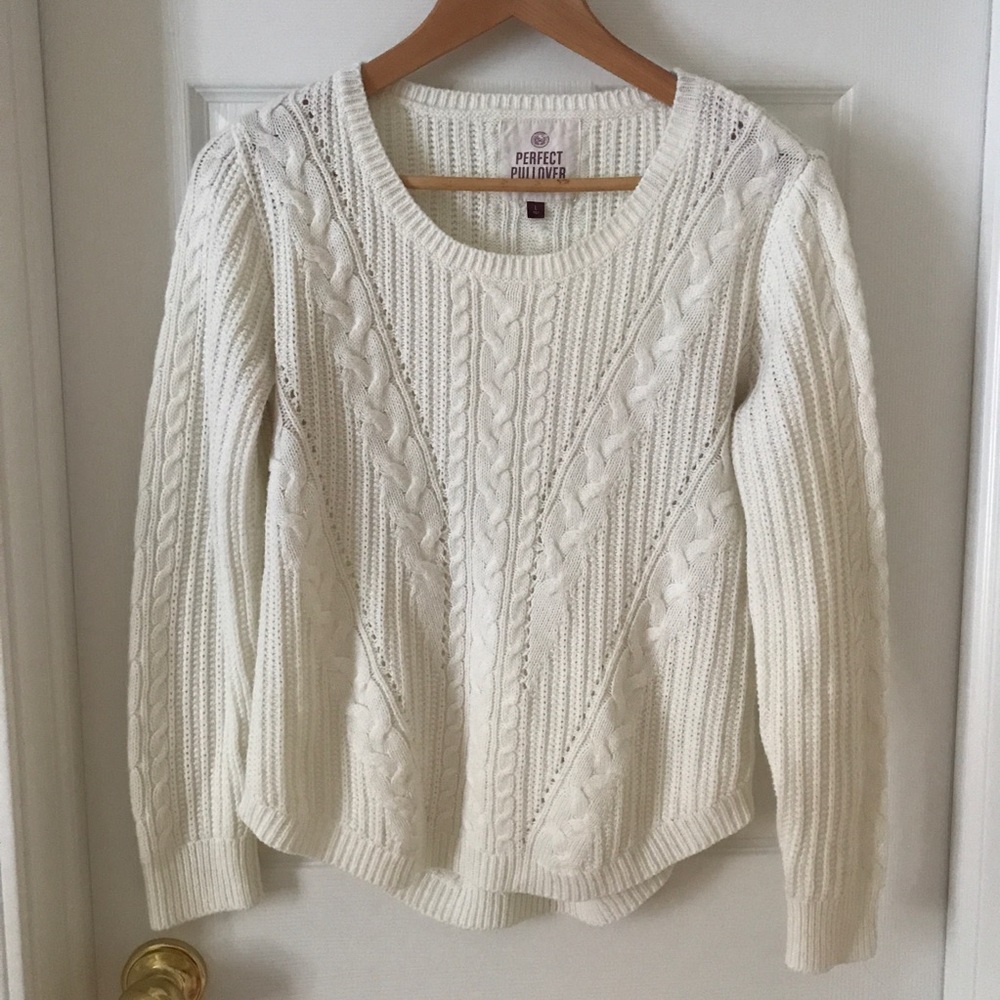 White Perfect Pullover Sweater